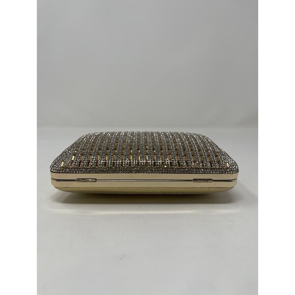 D'Margeaux evening clutch with gold and crystal stripes - Picture 8 of 11